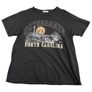 Altar'd State Outer Banks North Carolina Graphic T Shirt Black Cotton Made USA